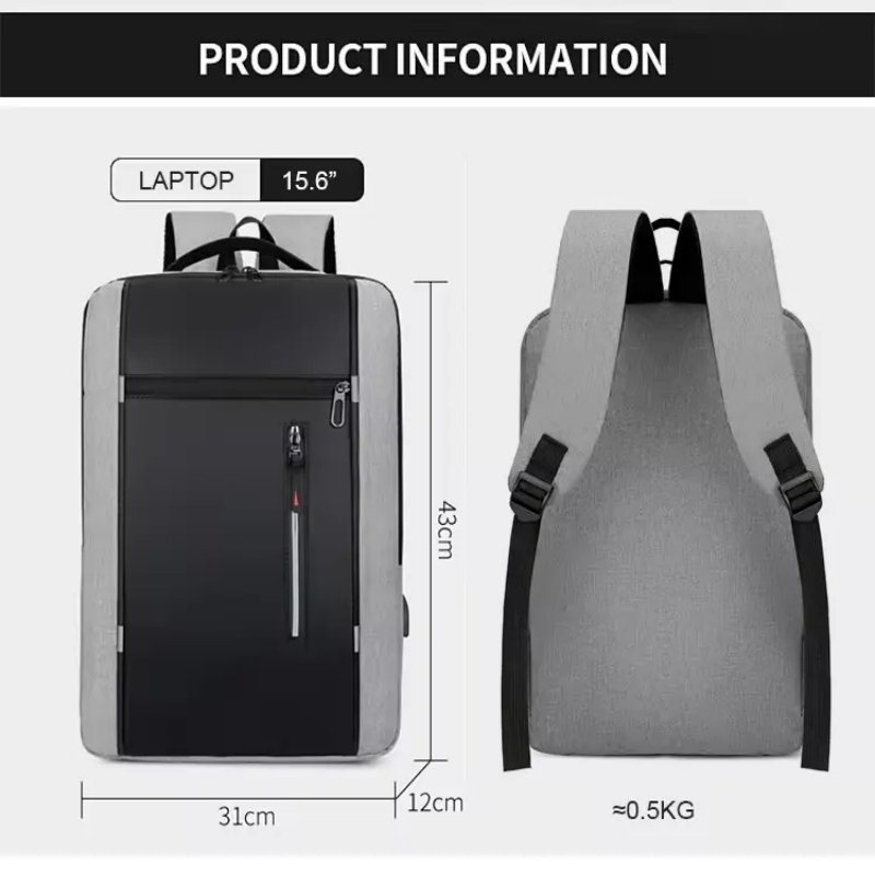 Custom Logo Waterproof Smart Backpack For Travelling Men Women Business Laptop Travel Backpack Bag With USB Charging Port