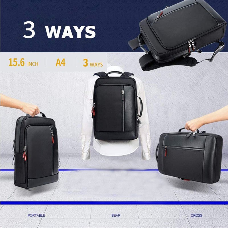 Travel Friendly Laptop Backpack Water Resistant Anti-Theft Laptop Rucksack with USB Charging Business Laptop Backpack for Men