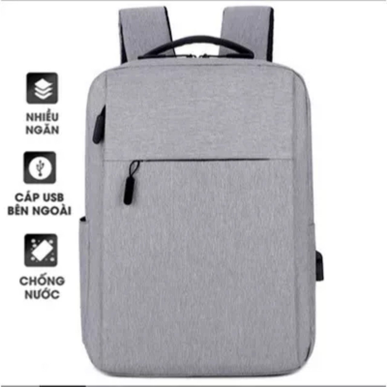 Men's Casual Laptop Backpack Bag Waterproof Feature many compartments with external USB charging drain