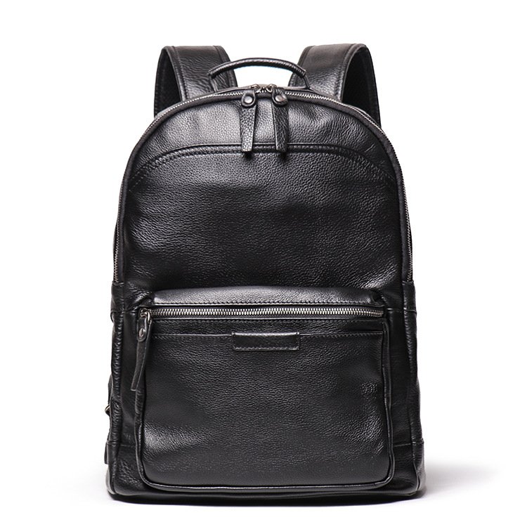 Men's Shoulder Bag First Layer Cowhide Large Capacity Backpack Vegetable Tanned Leather Retro Travel Bag