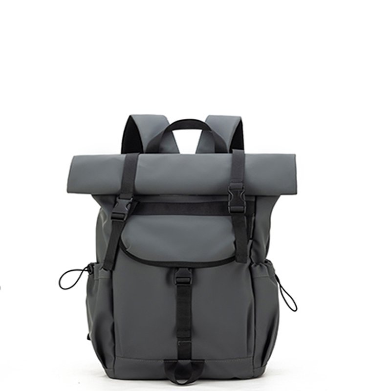 2024 Hotsales capacity Waterproof Pu Roll Top backpack daily school travel Custom Logo Laptop Backpack