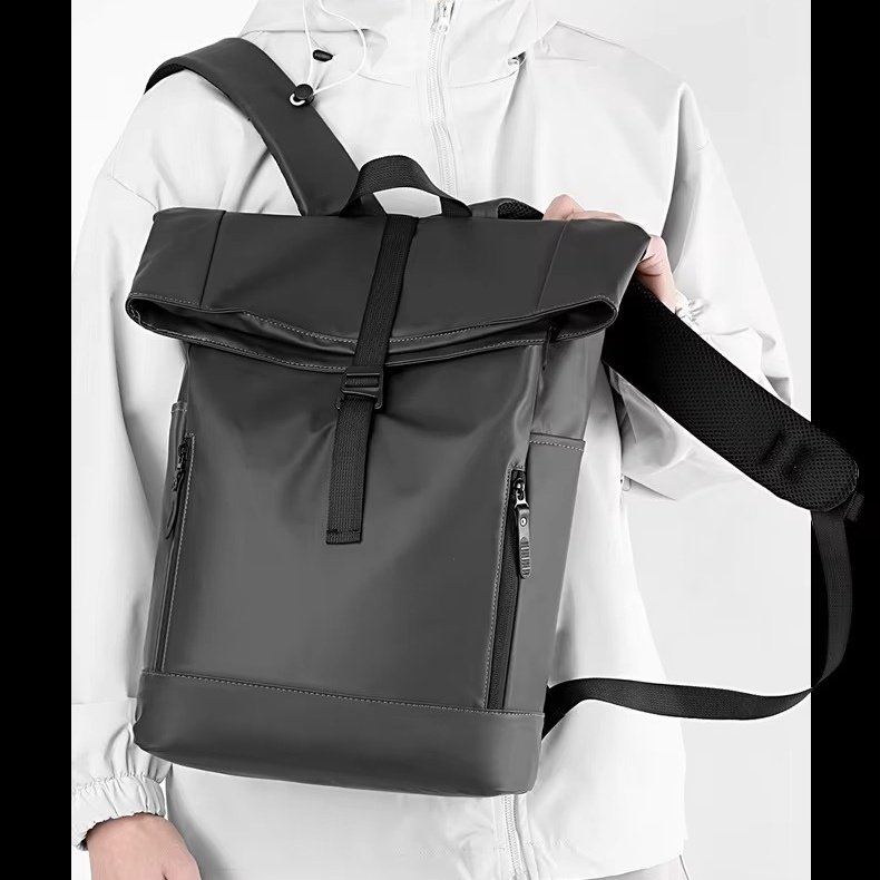 Roll Top Travel Backpack for Men and Women Expandable Waterproof School Bag Casual Daypack Laptop Backpack for Business