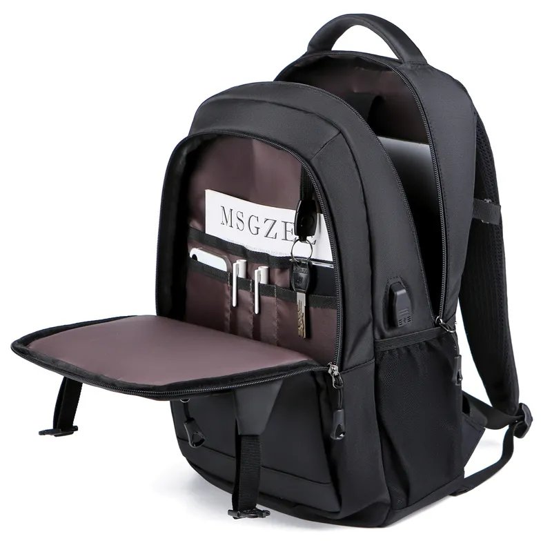 Custom waterproof Men's business anti theft school mochilas USB new laptop Computer bag travel backpacks for men knapsack