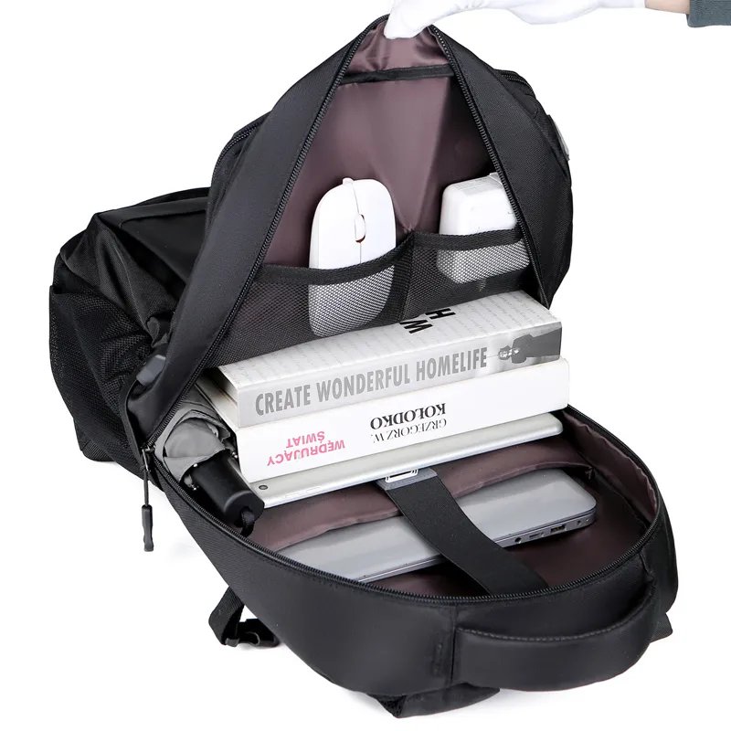 Custom waterproof Men's business anti theft school mochilas USB new laptop Computer bag travel backpacks for men knapsack