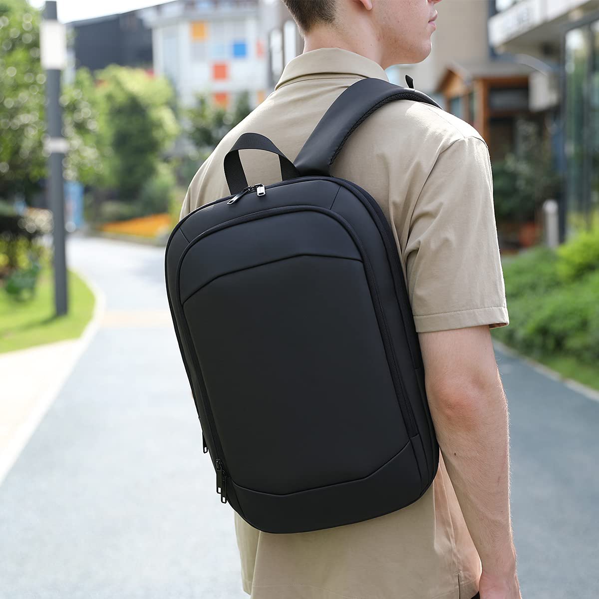 Lightweight 15.6 Inch Expandable Anti-theft Waterproof Laptop Backpack for Leisure School Business
