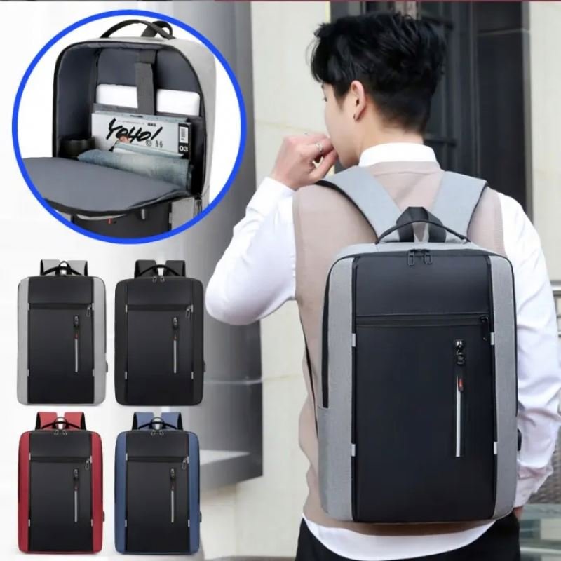 High Quality Waterproof Sport Laptop Backpacks Outdoor Zipper Travel Bags With USB Multifunctional Custom logo School Bag Pack