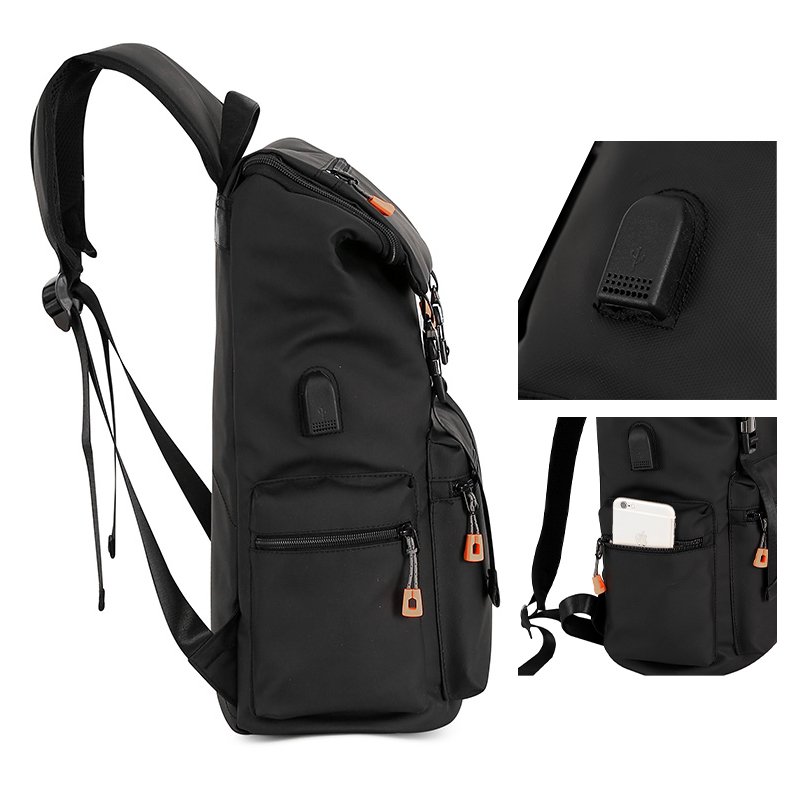 Fashion design good quality business knapsack backpack usb charging backpack school bag with OEM custom logo