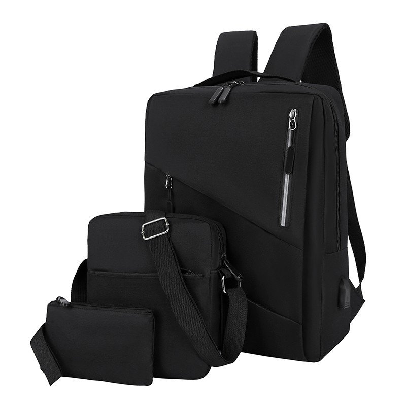Custom Logo 3 in 1 Laptop Backpacks Computer Waterproof Large Capacity 3 Pcs Set for Men Student Travel Outdoor Bags with usb