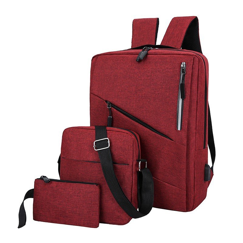 Custom Logo 3 in 1 Laptop Backpacks Computer Waterproof Large Capacity 3 Pcs Set for Men Student Travel Outdoor Bags with usb