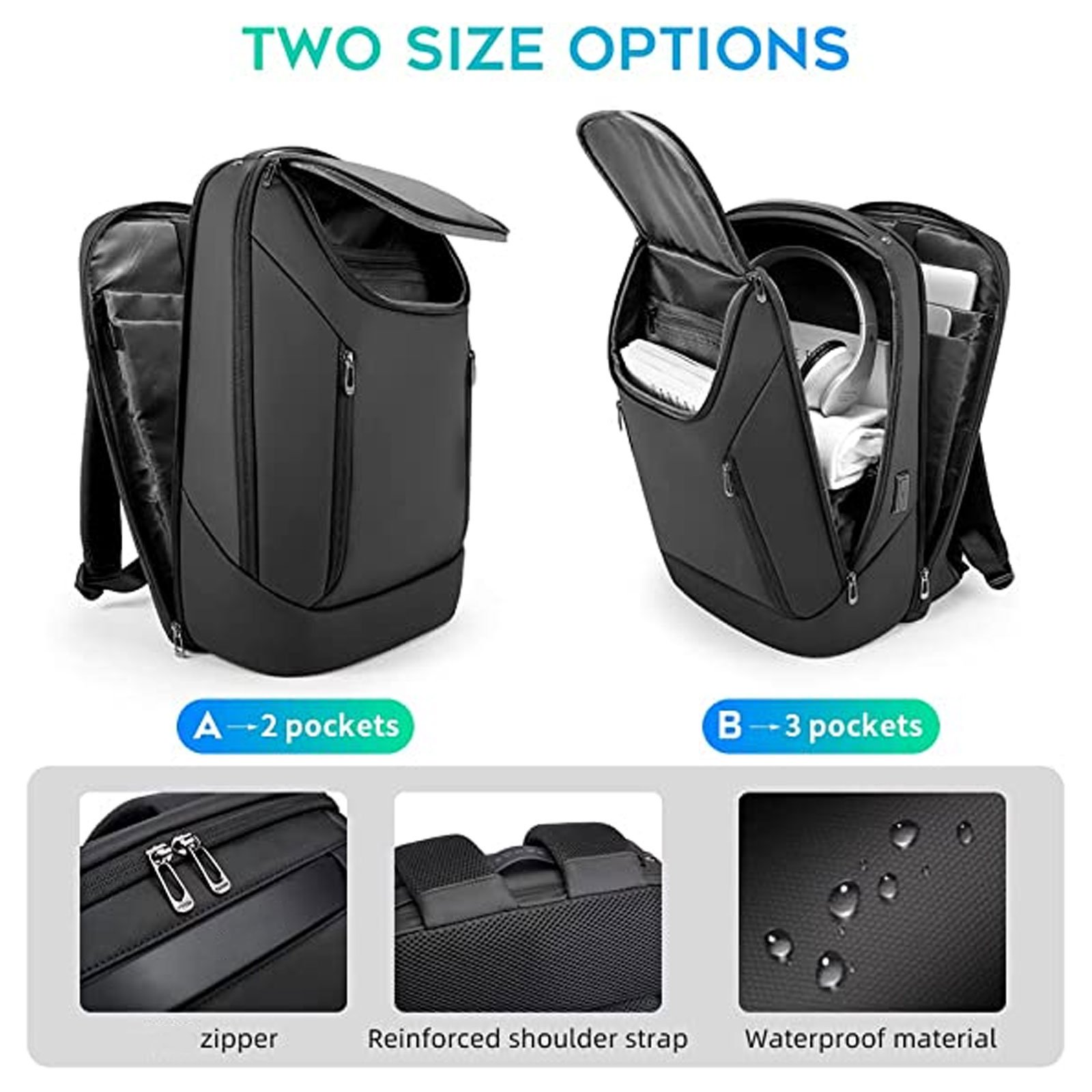 2023 New Waterproof USB Business Laptop backpack for 15.6 inches man Travel Outdoor Leisure Bag