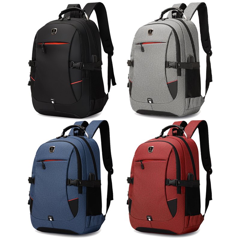 2023 cost-effective USB charging port backpack steel wire handle bagpack knapsack rucksack