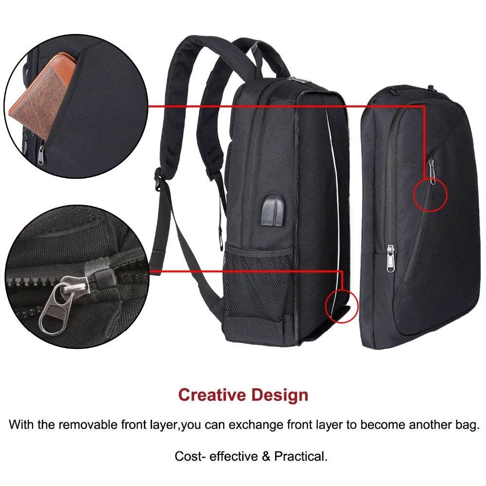 High Quality Laptop Backpack School Backpacks for Men with USB