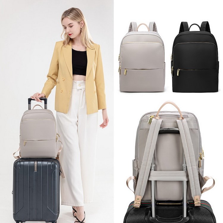 High Quality Women Nylon Business Laptop Backpack Bag Overnight Travel Bag for Women