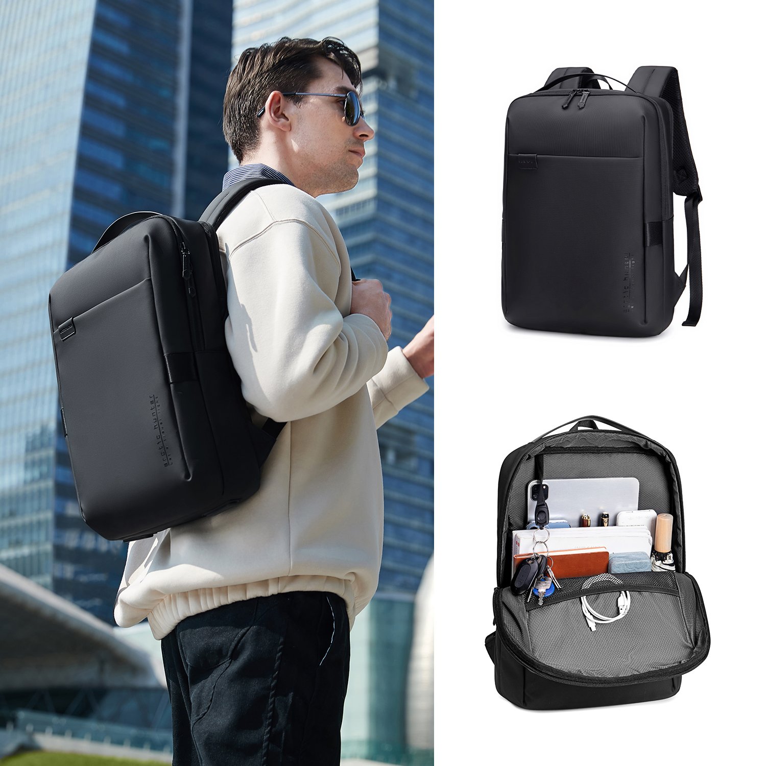 2023 NEW arrival ARCTIC HUNTER with USB Comfortable Breathable Laptop Backpack Outdoor Multi Function Waterproof mochila