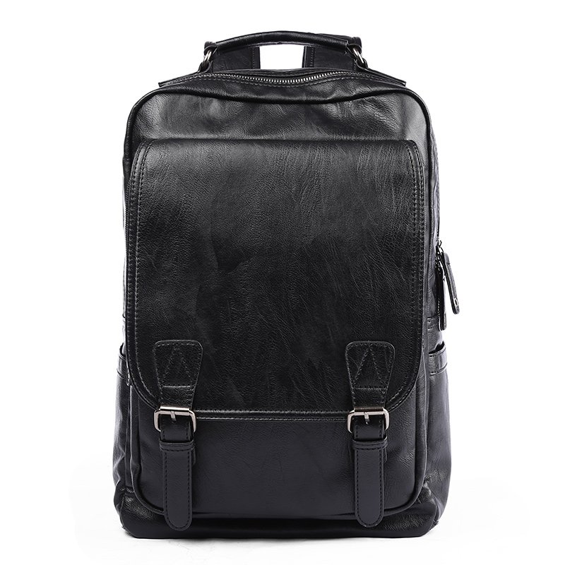 14 Inch Laptop Bag For Men Travelling Vintage Waterproof Men Travel PU Leather Laptop Backpack