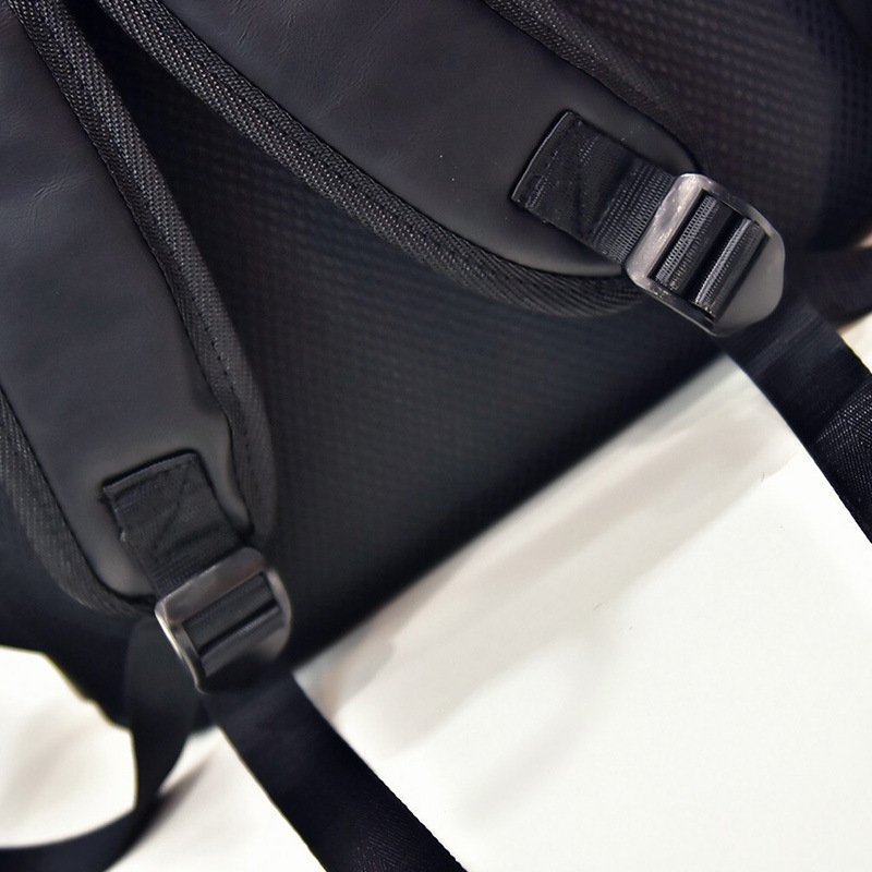 Hot Sell Custom Logo Waterpoof Pu Leather Business Travel Backpack School Bags Laptop Backpack Men Pu Leather Backpack