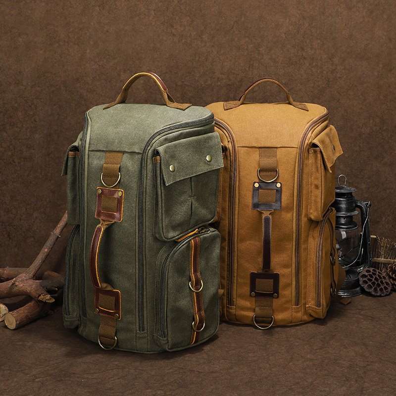 Retro Backpack Outdoor Leisure Travel Backpack Handbag Men's Waterproof Large Capacity Computer Backpack