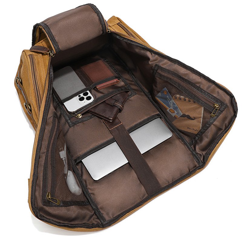 Retro Backpack Outdoor Leisure Travel Backpack Handbag Men's Waterproof Large Capacity Computer Backpack