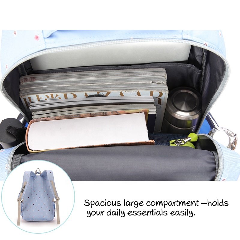Aoking 35L Wear-resistant Travel Daypack Waterproof Laptop Backpack Student School Bags for High School Girls Polyester Fashion
