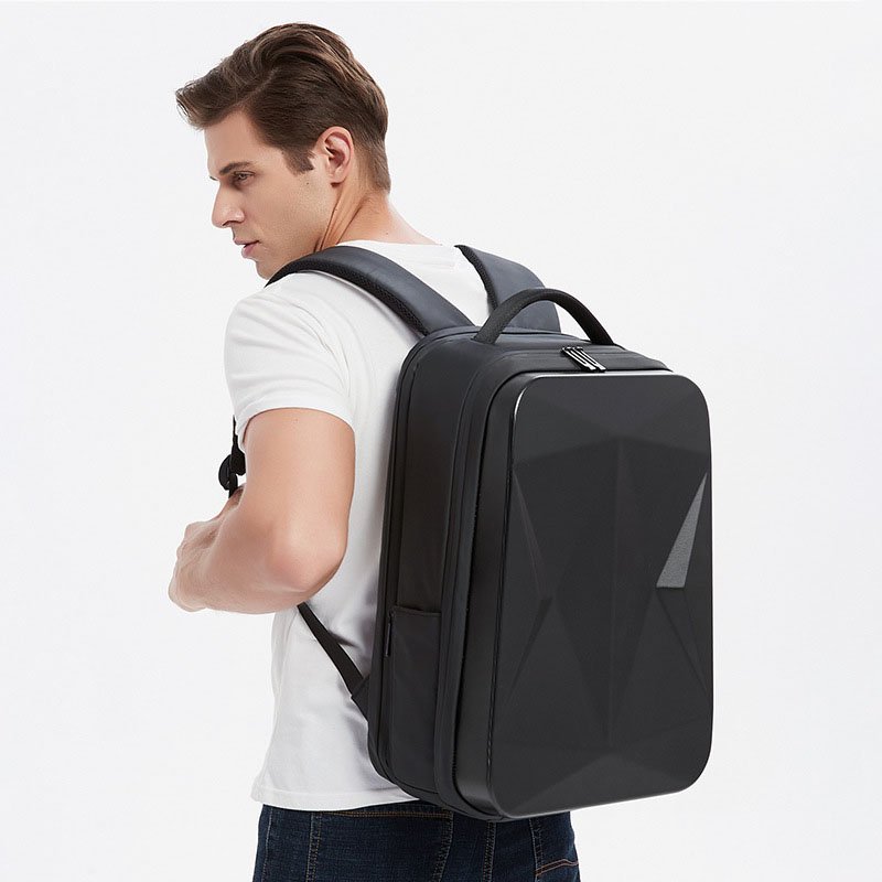 Fashion Casual ABS hard shell mens 17 inch daily life travel backpacks business laptop bag hardshell computer backpack
