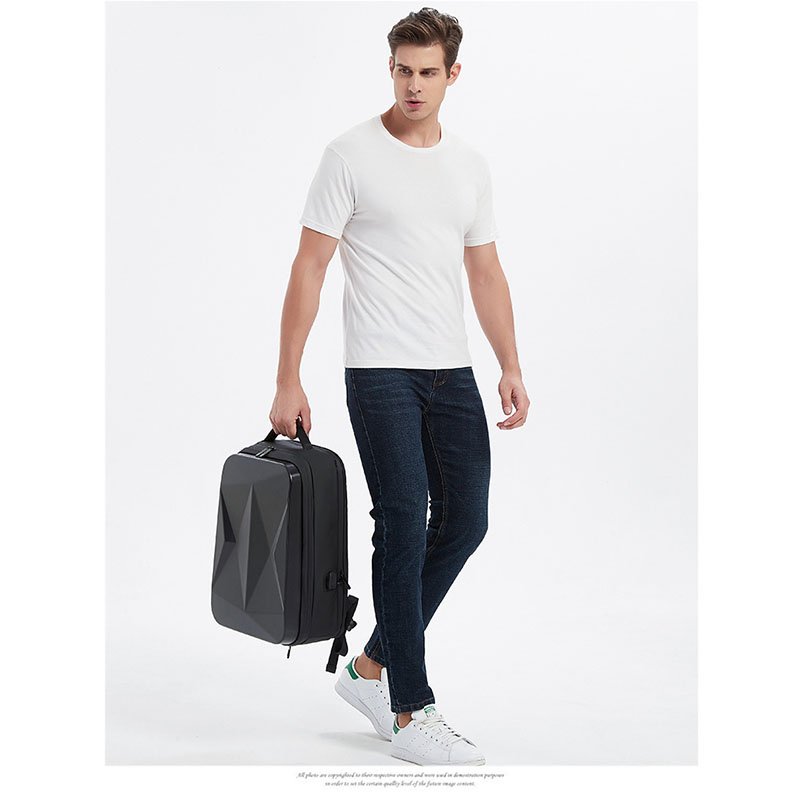Fashion Casual ABS hard shell mens 17 inch daily life travel backpacks business laptop bag hardshell computer backpack