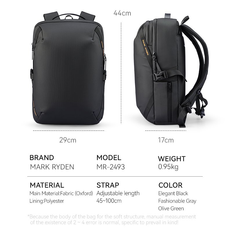 Mark Ryden Factory hot sale travel backpack large capacity multi-function shoulder bag backpack for men G_MR2493-B
