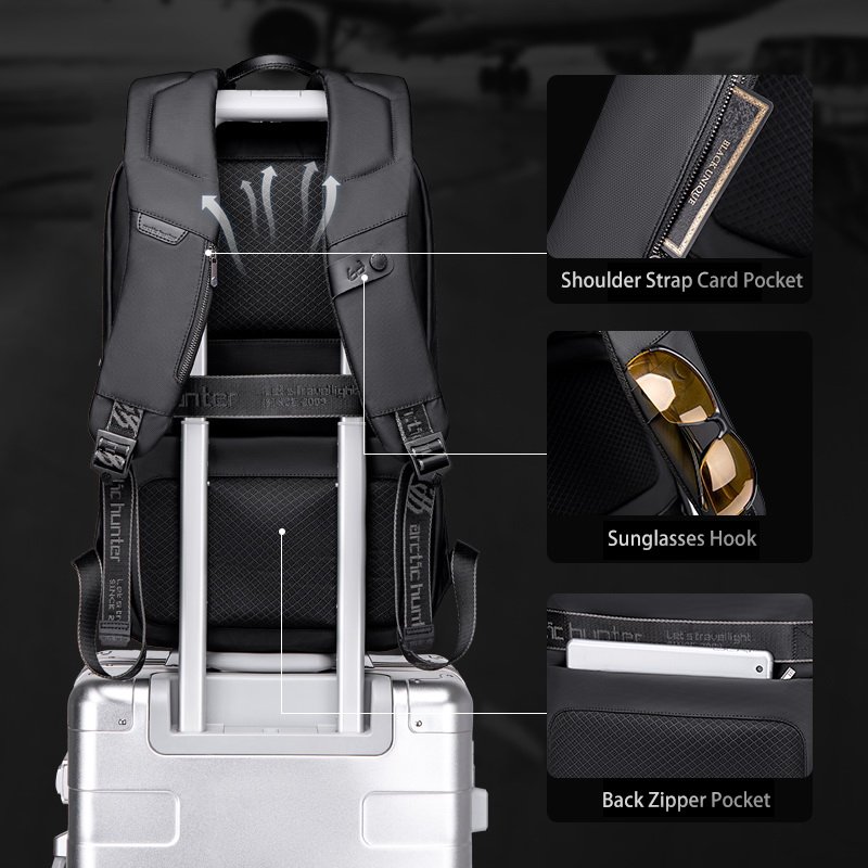 Arctic Hunter New Fashion Men 17 inch Laptop Backpack USB Charging Durable School Smart Waterproof Backpack Anti Theft