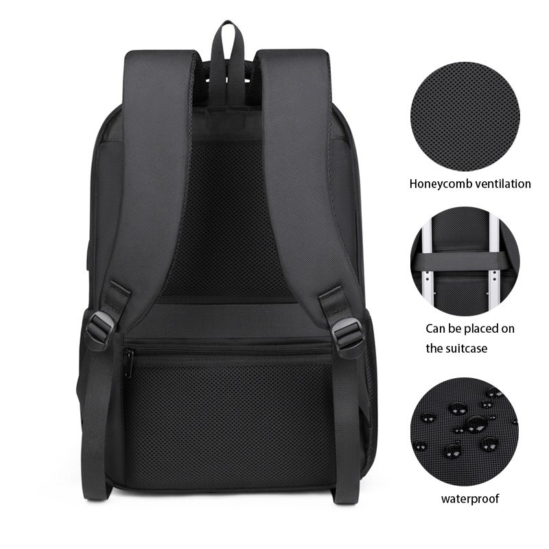 Customer logo business laptop backpack high quality waterproof anti theft travel duffle with USB school backpack
