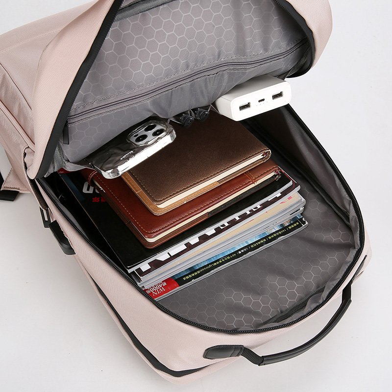 Customized large capacity men's business travel laptop backpack wholesale waterproof unisex student computer bags with USB