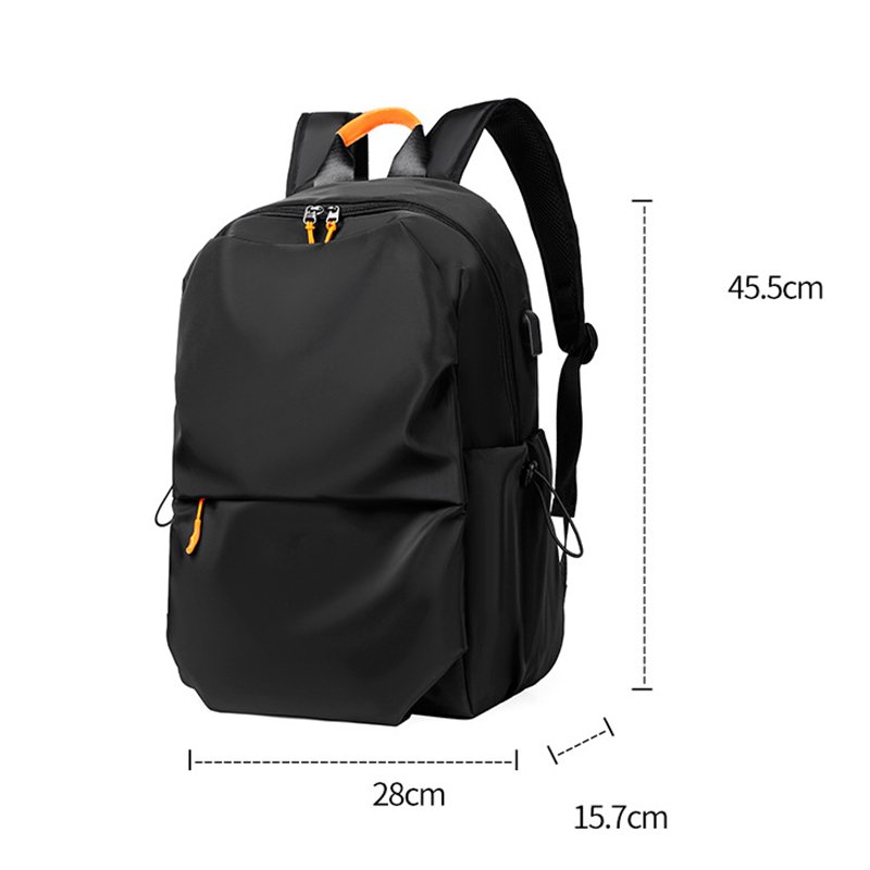 2024 Custom Laptop Backpack Waterproof Men's Nylon Travel Bag With USB