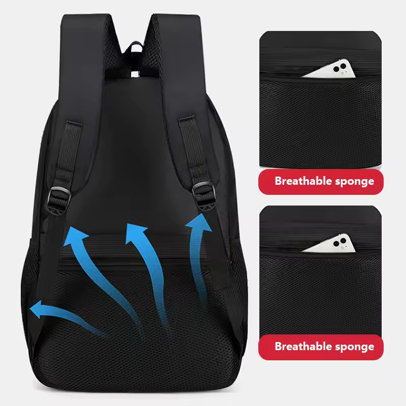 Hot selling outdoor shoulder stylish black durable zipper waterproof travel back pack student school laptop bags backpacks