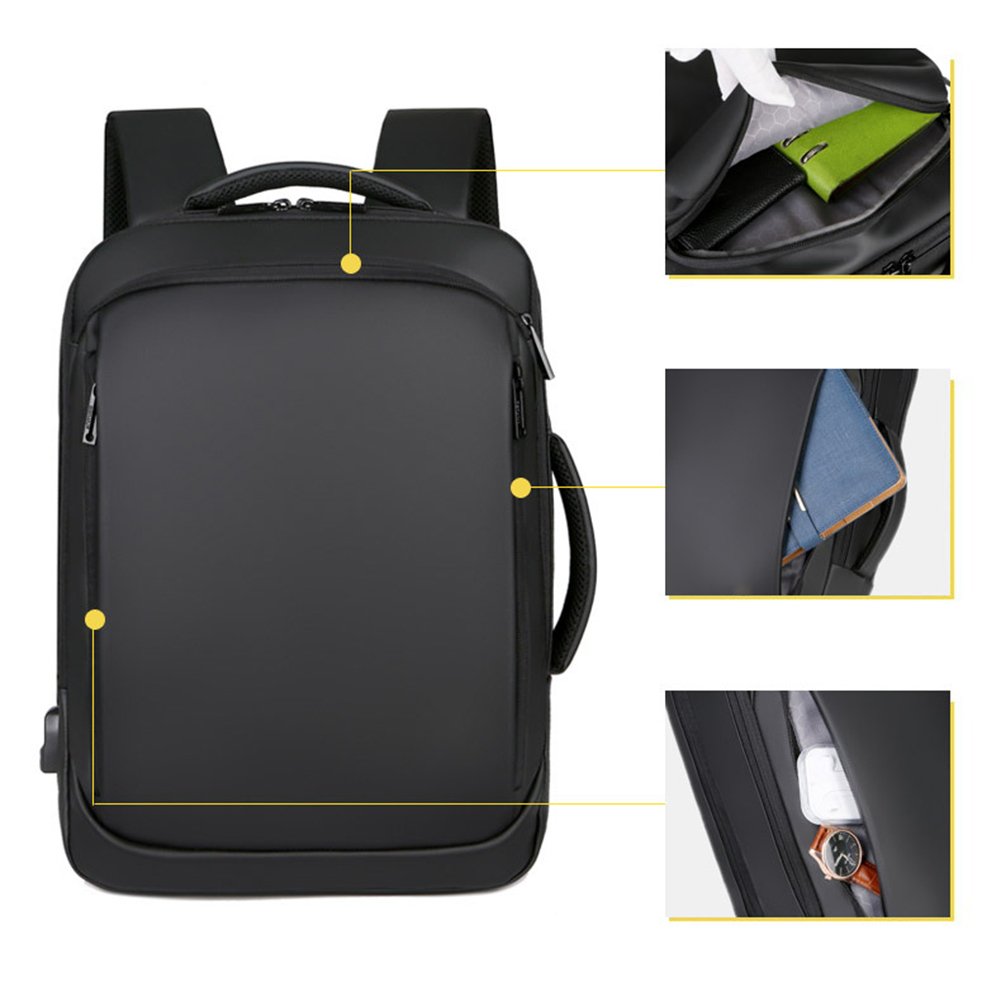 Factory Wholesale School Bags Unisex Capacity Leather Office Computer Bag Nylon Anti Theft Custom Laptop Backpack With Usb