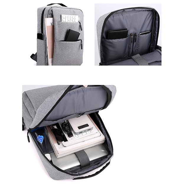 BSCI Customizable Men Women's 15.6 Inch Laptop Backpack Unisex Nylon LEDerrucksack Zipper Capacity Fashionable String Office