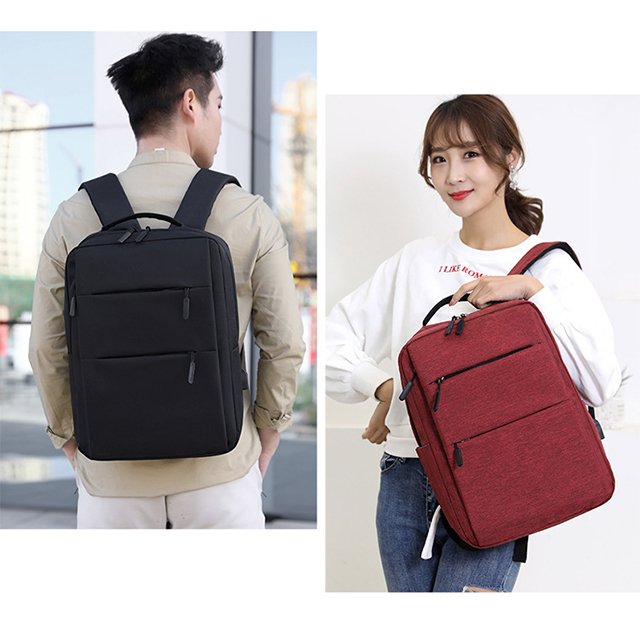 BSCI Customizable Men Women's 15.6 Inch Laptop Backpack Unisex Nylon LEDerrucksack Zipper Capacity Fashionable String Office