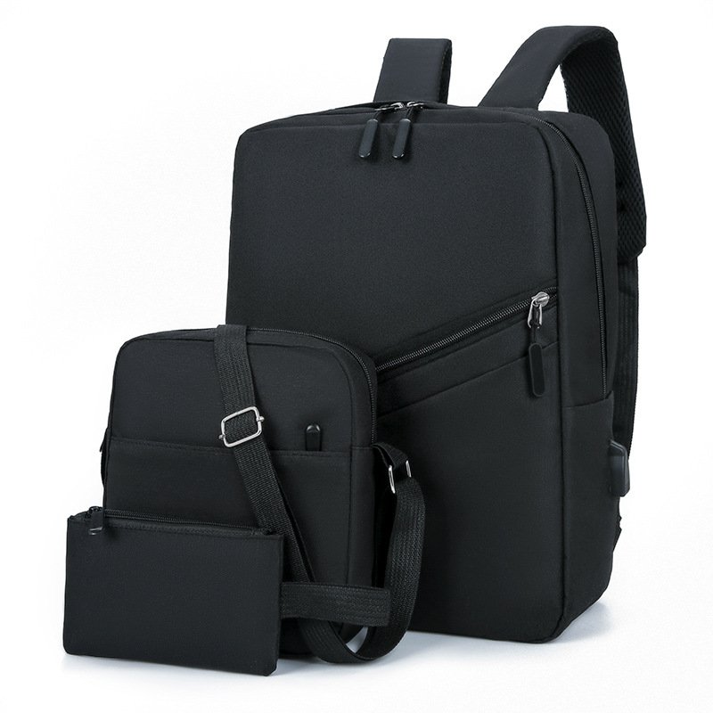 Multipurpose Laptop Backpack Custom Logo Design 3 Pieces Set Multiple Compartments Business Travel Bag Backpack