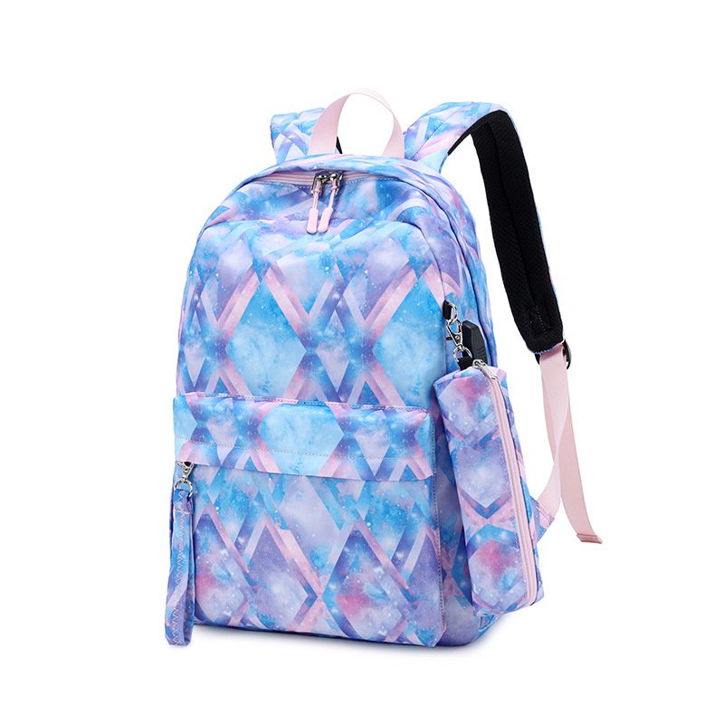 Fashion School Bag Lunch Bag Pencil Case Sets Custom Logo School Bag Backpack Waterproof Travel Laptop Backpack with USB