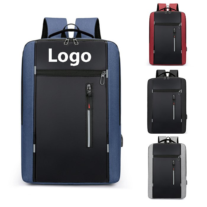 Mideast New Design Front Zipper Compartment With Reflective Bar Business Laptop Backpack