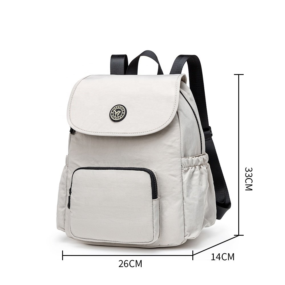 Mini Backpack casual style in solid color and graphic patterned nylon water proof