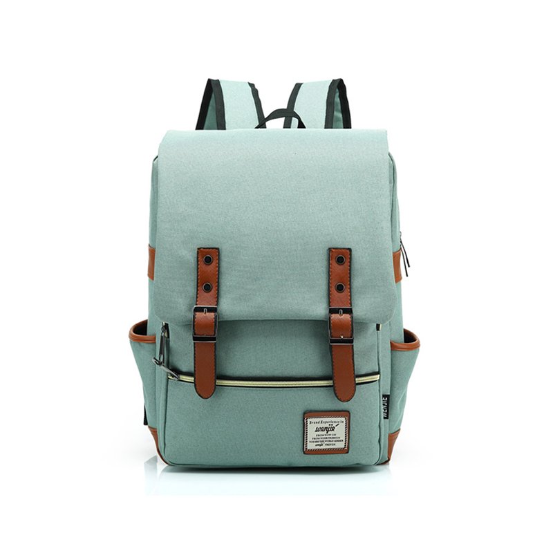 Light green young girl backpacks custom stylish woman bagpack 2024 large back pack for girls