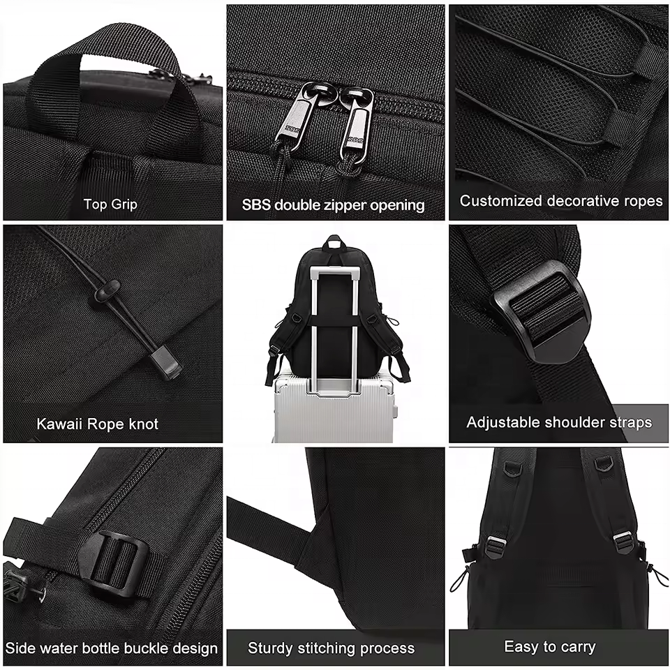 Oxford Waterproof Backpack Notebook Bags with USB Charging Port Large Capacity Casual Sports Schoolbag Business Laptop Backpack