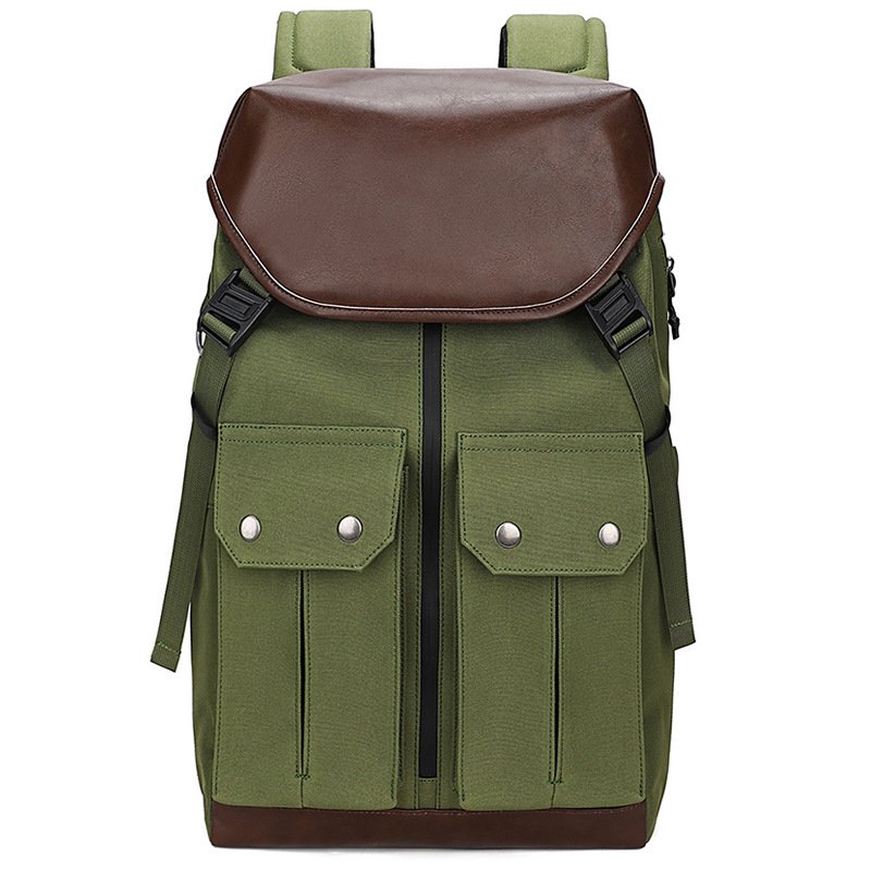 Canvas Notebook Bag Business Work Rucksack College School Computer Bag Vintage Backpack for Men Travel Laptop Backpack Rucksack