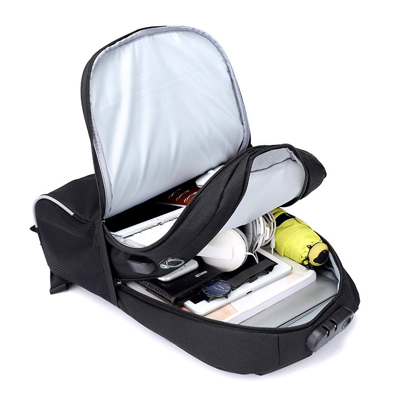 Unisex Large Capacity Nylon Laptop Backpack Waterproof Multifunctional USB TRAVEL BAG Fashionable Computer Backpack Students