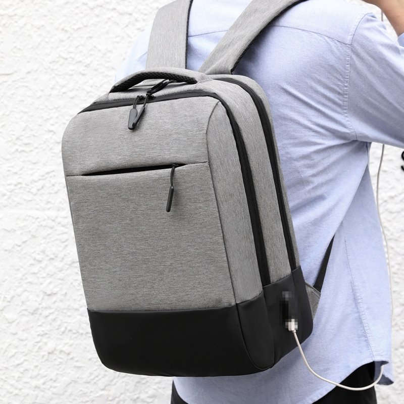 Large Capacity 17-Inch Laptop Backpack with USB Charging Port Multi-Compartment Padded Notebook Bag for Business Shoulder Bag