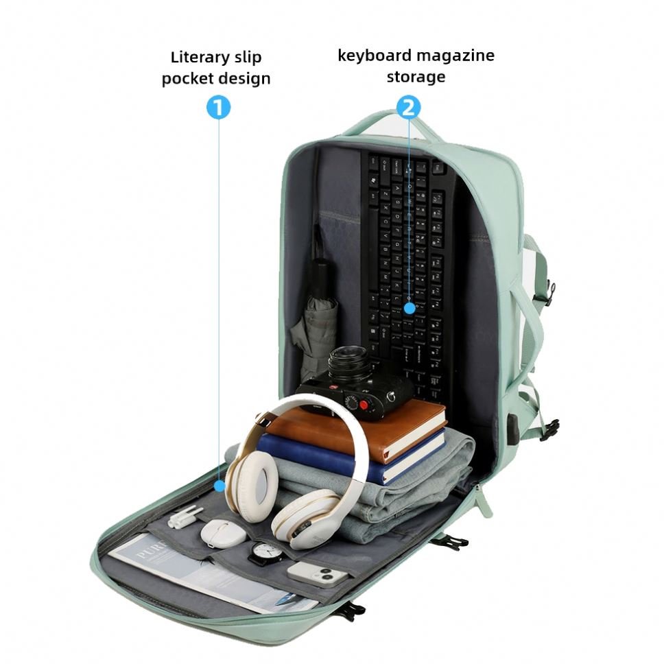 Outdoor Unisex Duffel Waterproof Custom Durable Material Airline Approved Travel Bags Custom lightweight Large Travel Backpack