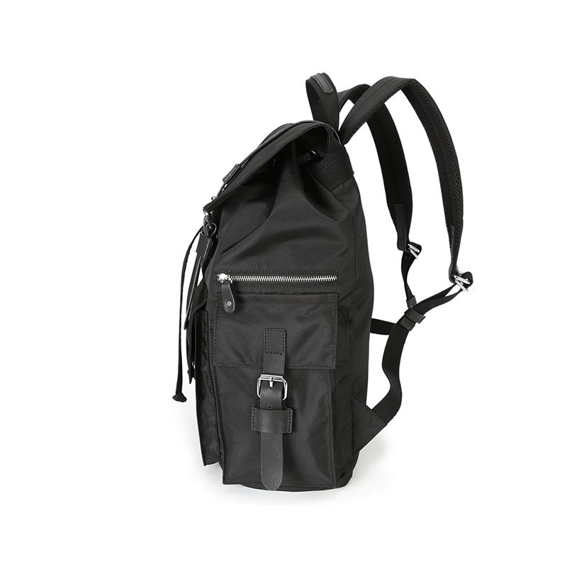 New Black Waxed Canvas Daily Using Waterproof Mens Stylish Mochila Backpack Laptop Rucksack Weekend Bag