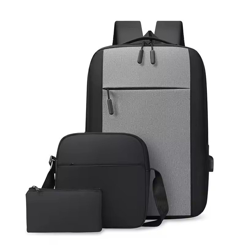 High Quality Large Capacity Backpack 3 In 1 Set Laptop Backpack For Men Travel Business School Bags With USB Custom Logo