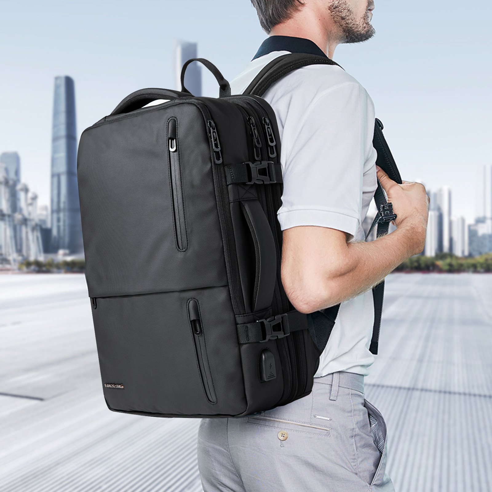 2023 multifunctional casual mens business backpack bag usb laptop rucksack back packs backpacks customization