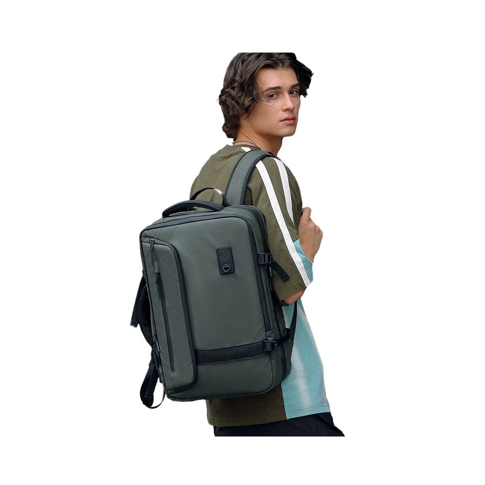 Large Capacity Custom Vacuum Compression Waterproof Laptop Backpack Men Business Style Strap USB Travel Essentials Backpacking