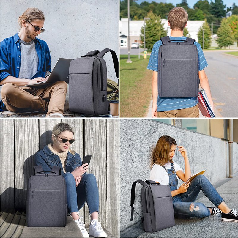 OEM Custom Logo High Quality USB Charging Port Smart Casual Sports School Travel Backpack bag Wholesale computer bag Laptop Bag