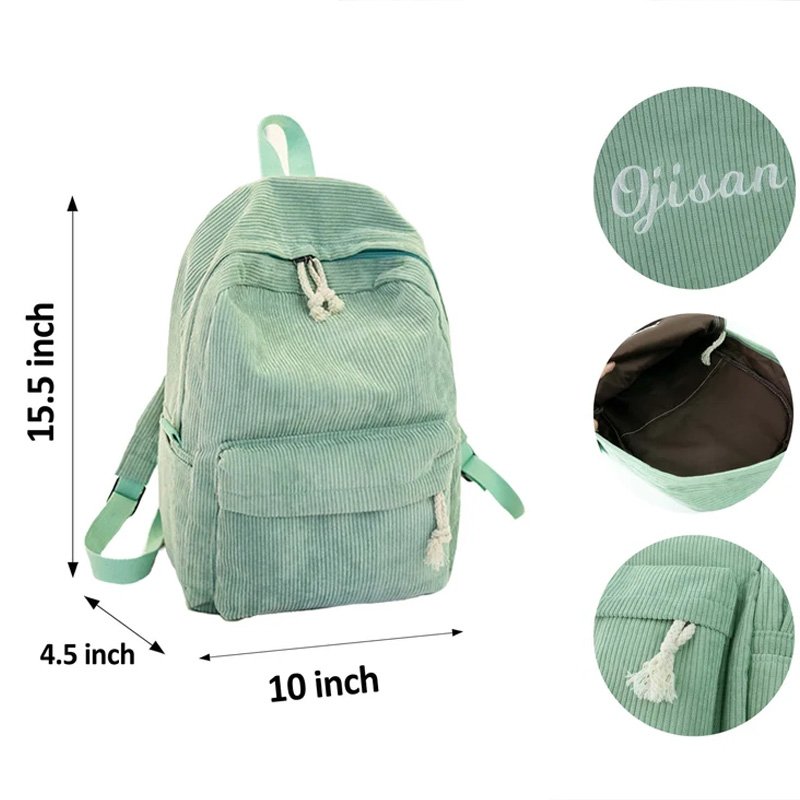 Corduroy Bag Backpack Bag Waterproof Computer Laptop Backpack Waterproof Hiking Bag